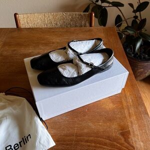 Aeyde Uma Leather Mary Jane Flats